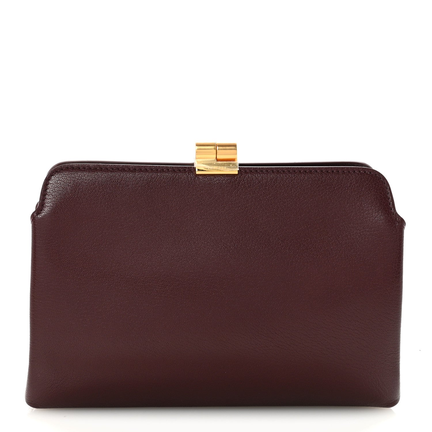 The Row Goatskin Amazon Clutch Burgundy 1 of 6