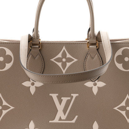 Louis Vuitton Empreinte Monogram Giant Onthego MM Tourterelle Creme 8 of 11
