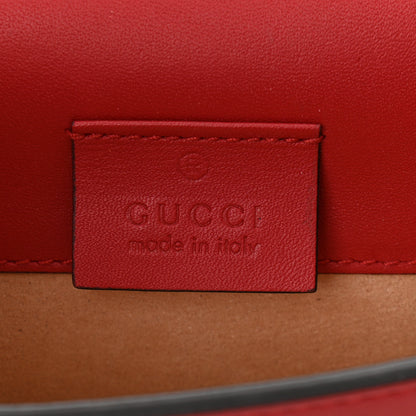 Gucci Calfskin Super Mini Sylvie Chain Shoulder Bag Hibiscus Red 6 of 14