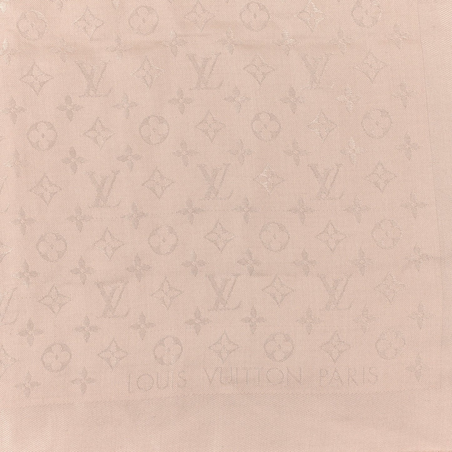 Silk Wool Monogram Shawl Beige