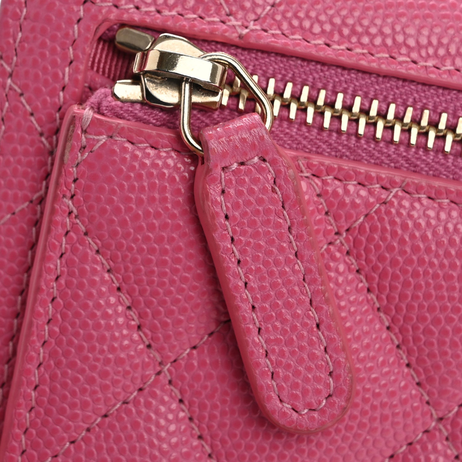 Chanel Caviar Quilted Compact Flap Wallet Pink 12 of 13