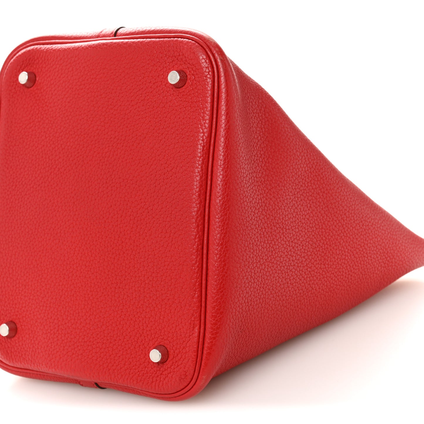 Taurillon Clemence Picotin Lock 22 MM Rouge Casaque