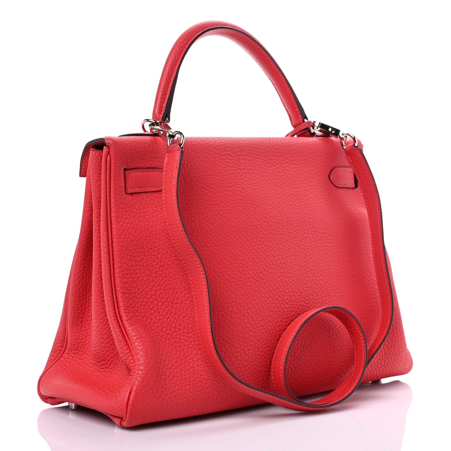 Hermes Togo Kelly Retourne 32 Rouge Pivoine 3 of 12