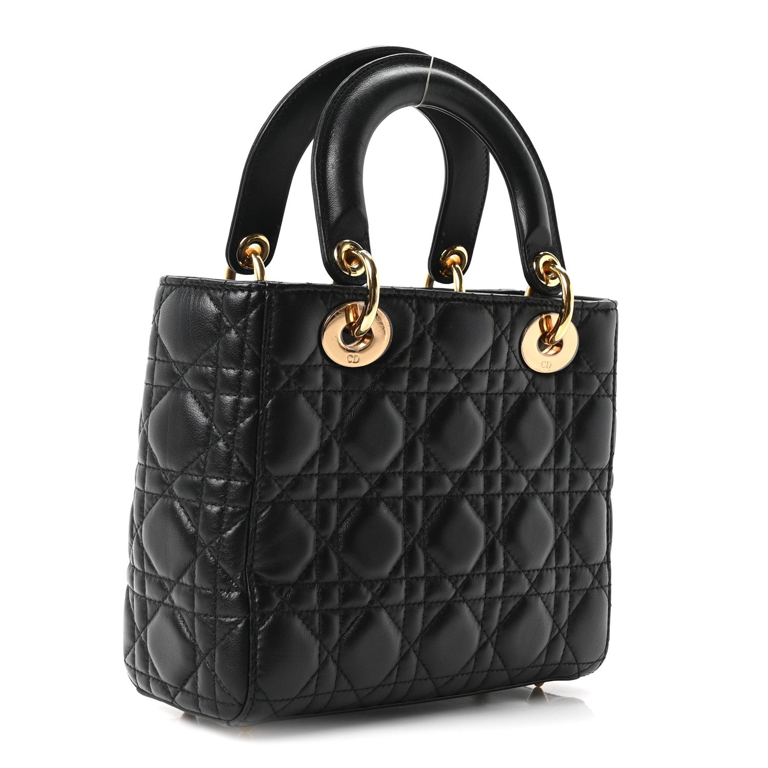 Christian Dior Lambskin Cannage Small Jeweled Lady Dior Black 3 of 10