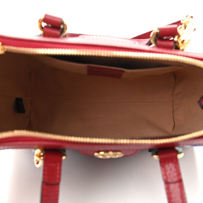 Gucci GG Supreme Monogram Flora Web Small Ophidia Tote Bag Red 5 of 9