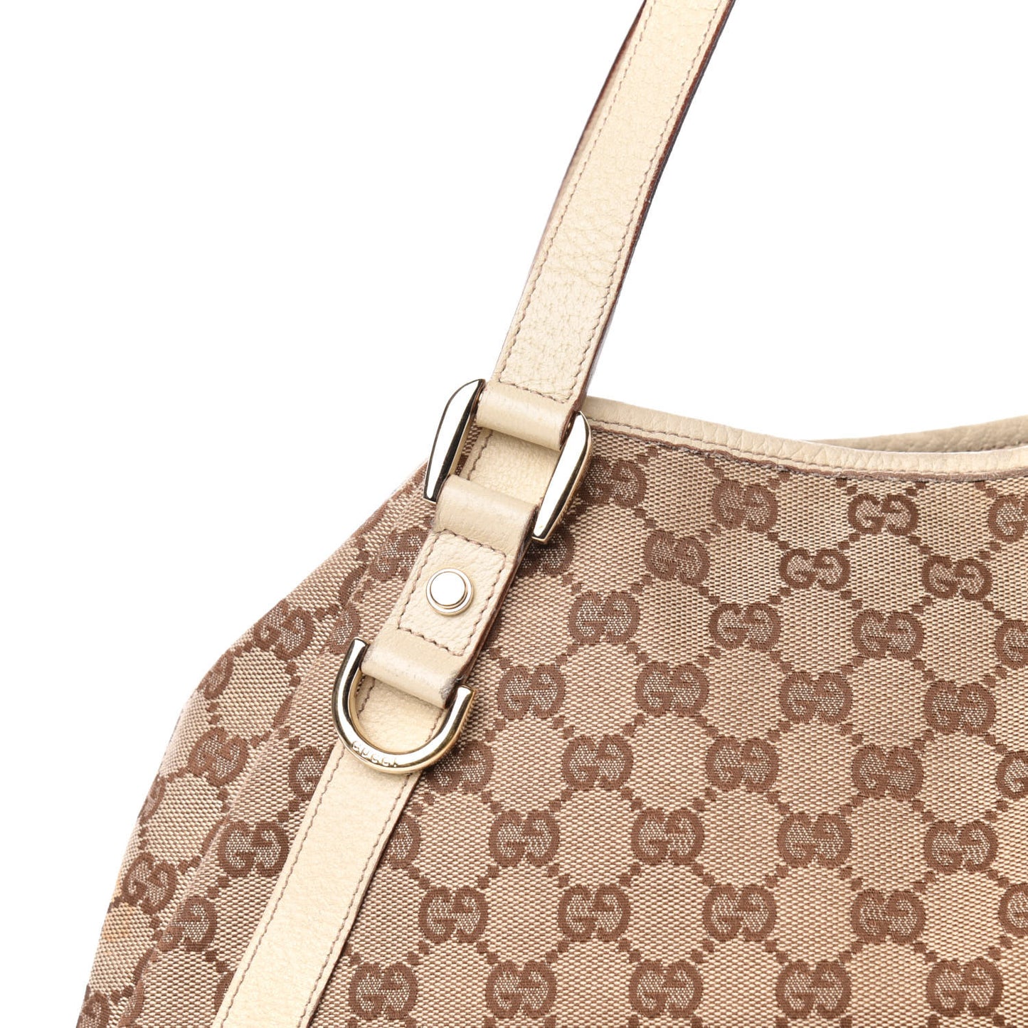 Monogram Medium Abbey Shoulder Bag Off White