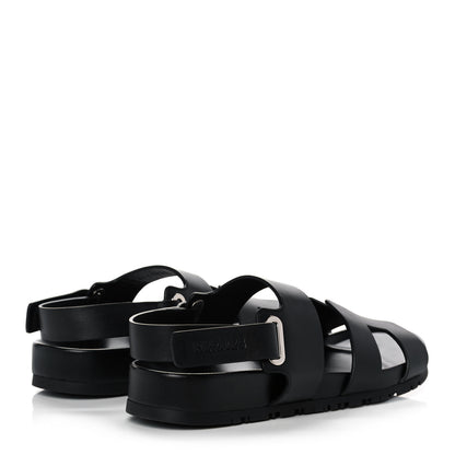 Hermes Calfskin Womens Takara Sandals 38.5 Black 4 of 11