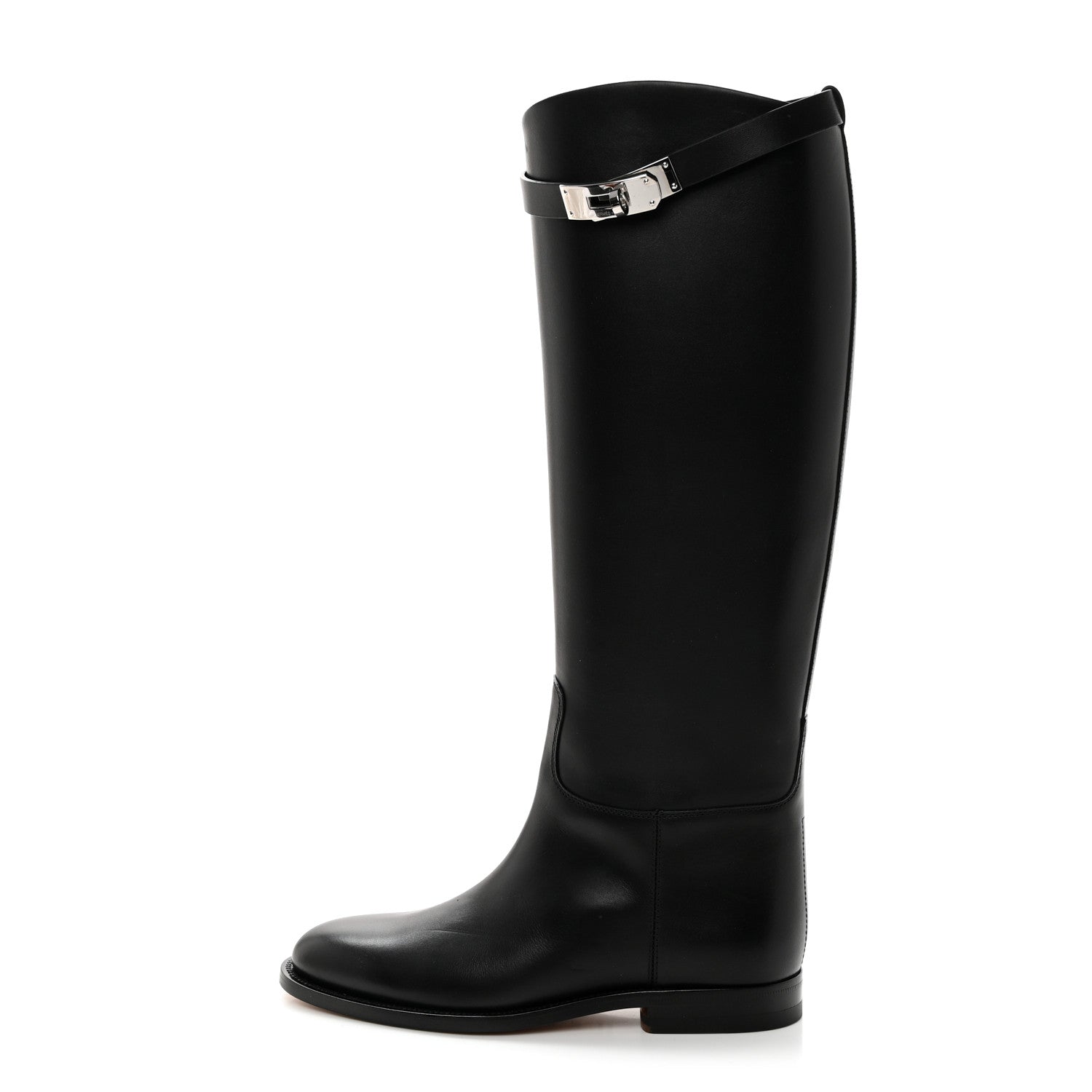Hermes Box Kelly Jumping Boots 35.5 Black 1 of 9
