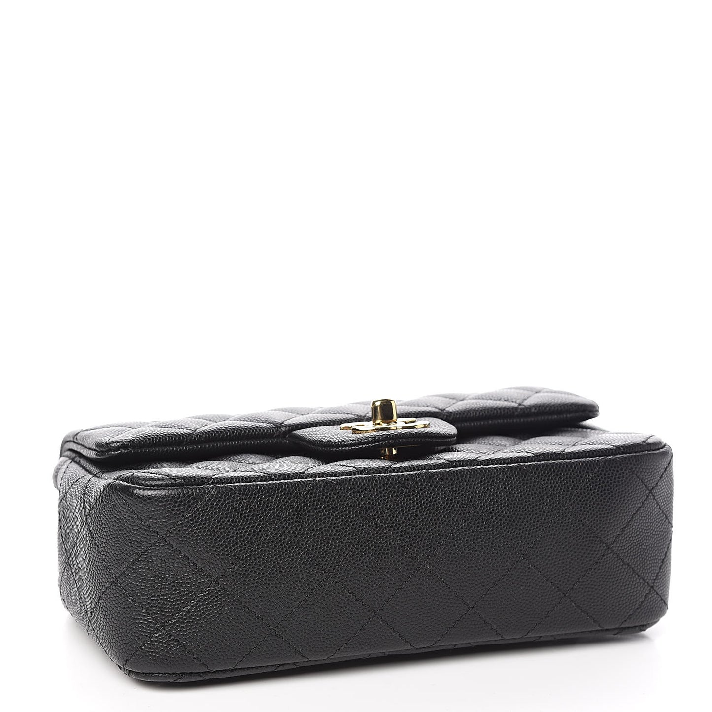 Caviar Quilted Mini Rectangular Flap Black
