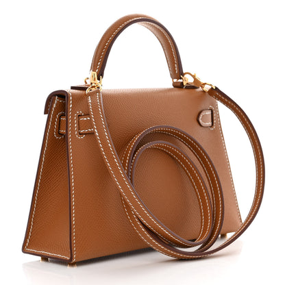 Hermes Epsom Mini Kelly Sellier 20 Gold 4 of 11