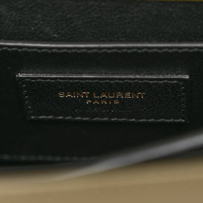 Saint Laurent Grain de Poudre Mini Classic Monogram Cassandra Top Handle Olive 6 of 9