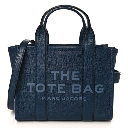 Marc Jacobs Grained Calfskin Small The Tote Bag Blue Sea 1 of 9
