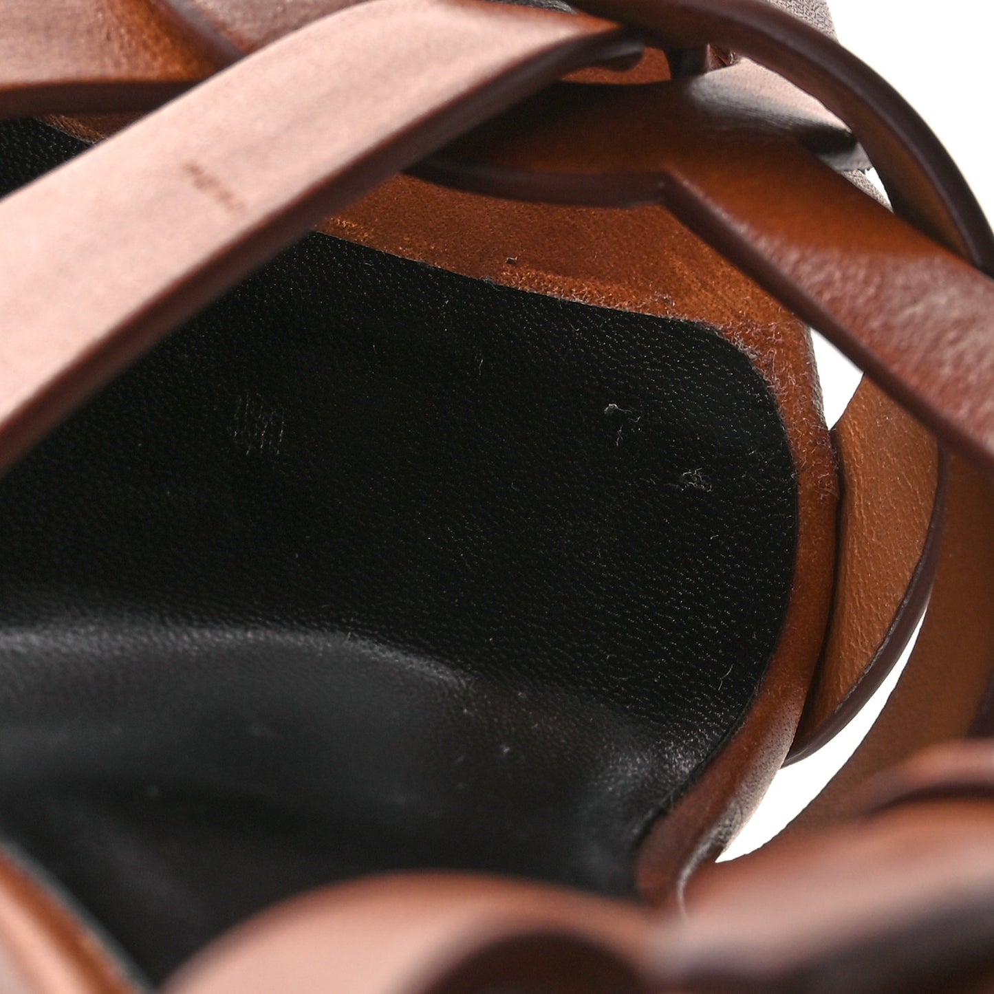 Calfskin Tribute 75 Platform Sandals 39 Amber
