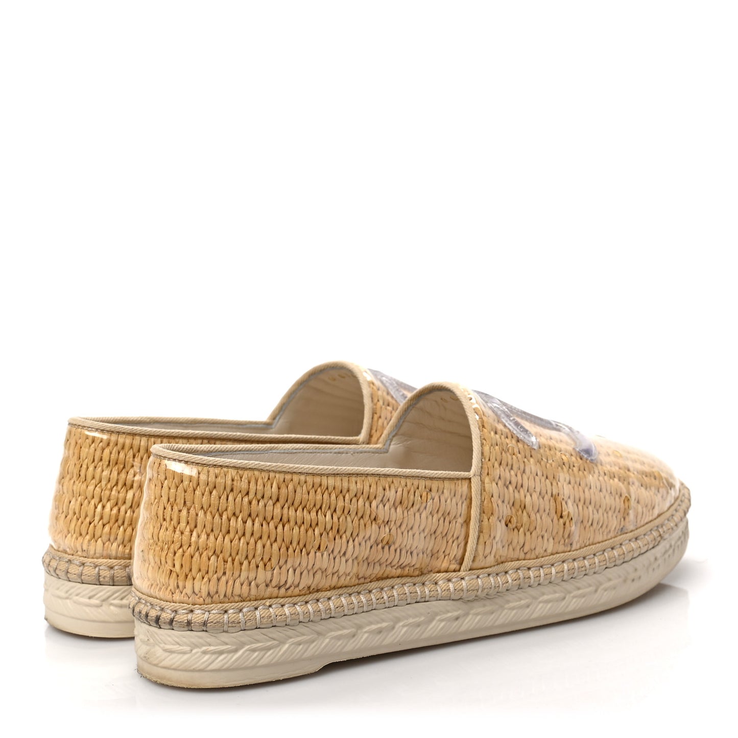PVC Raffia CC Espadrilles 38 Beige