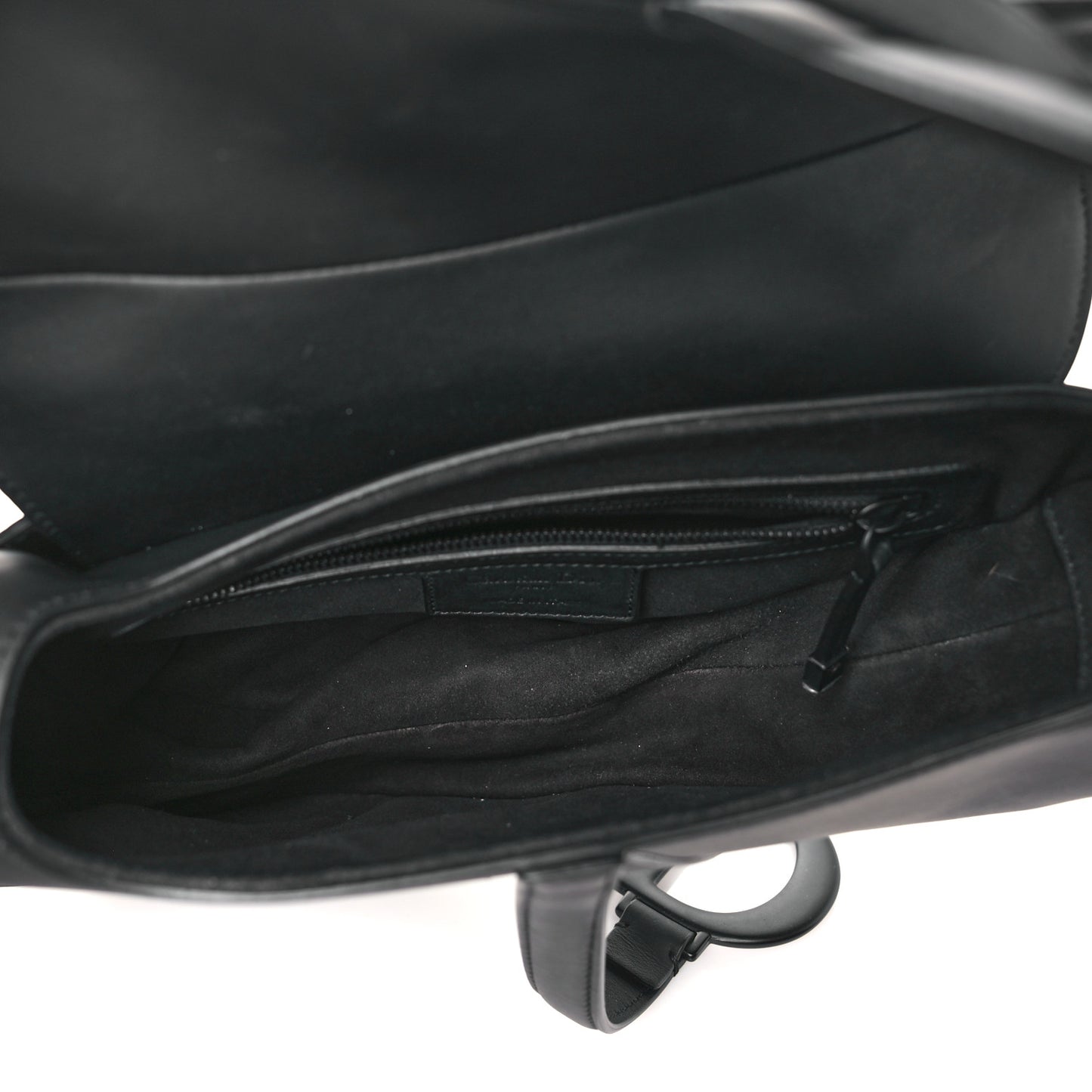 Ultra Matte Calfskin Saddle Bag Black