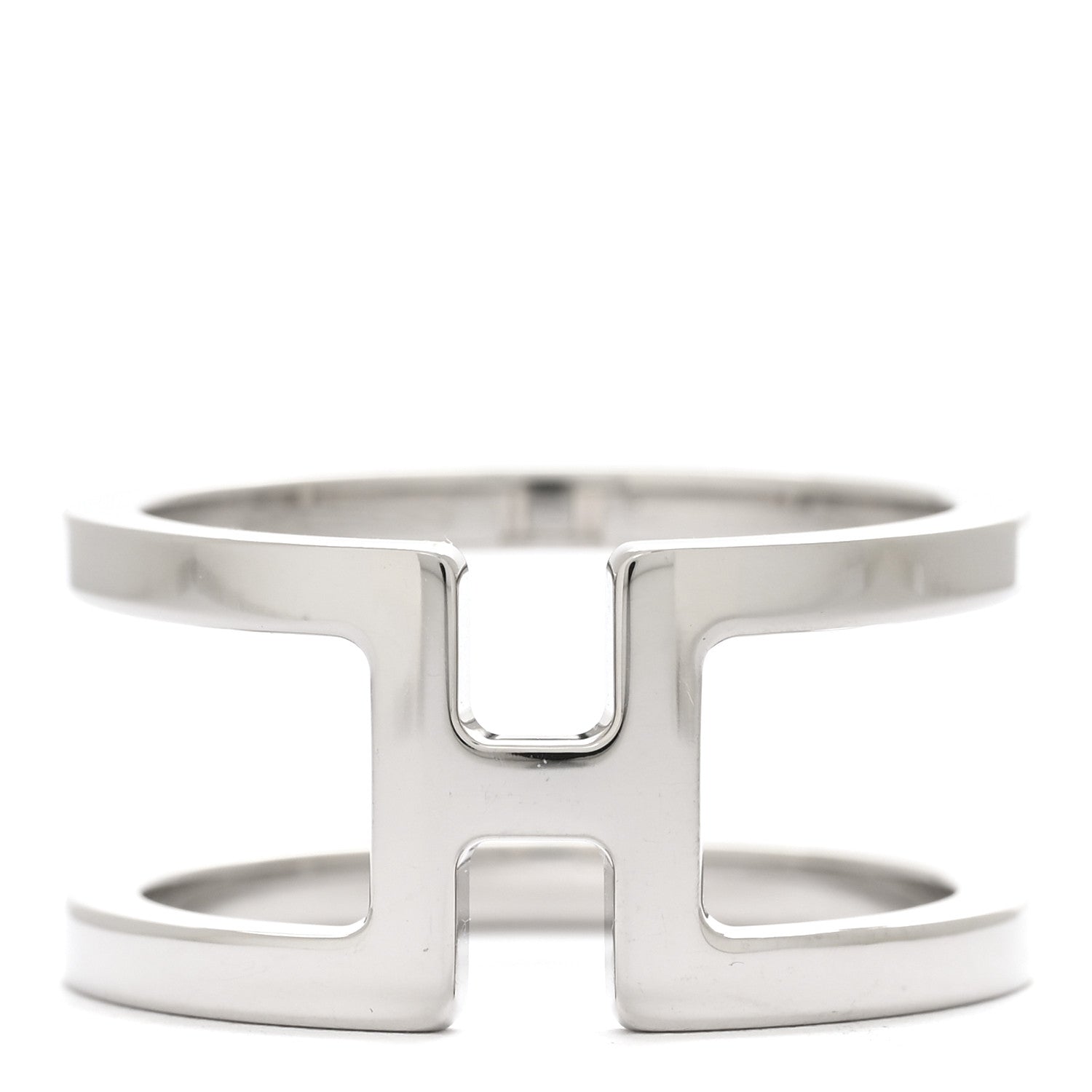 Hermes Palladium H en Rond Scarf Ring 1 of 4