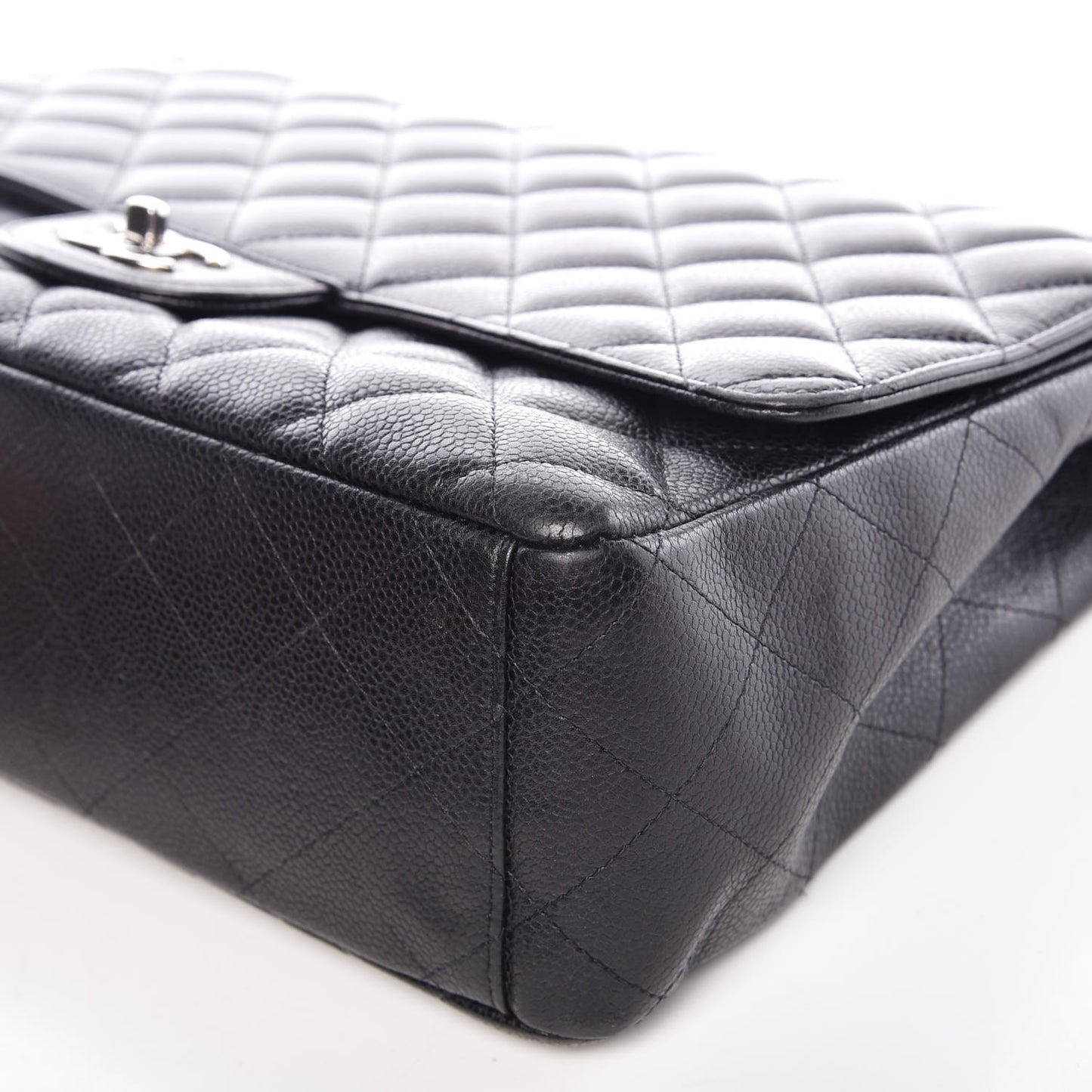 Caviar Quilted Maxi Single Flap Black