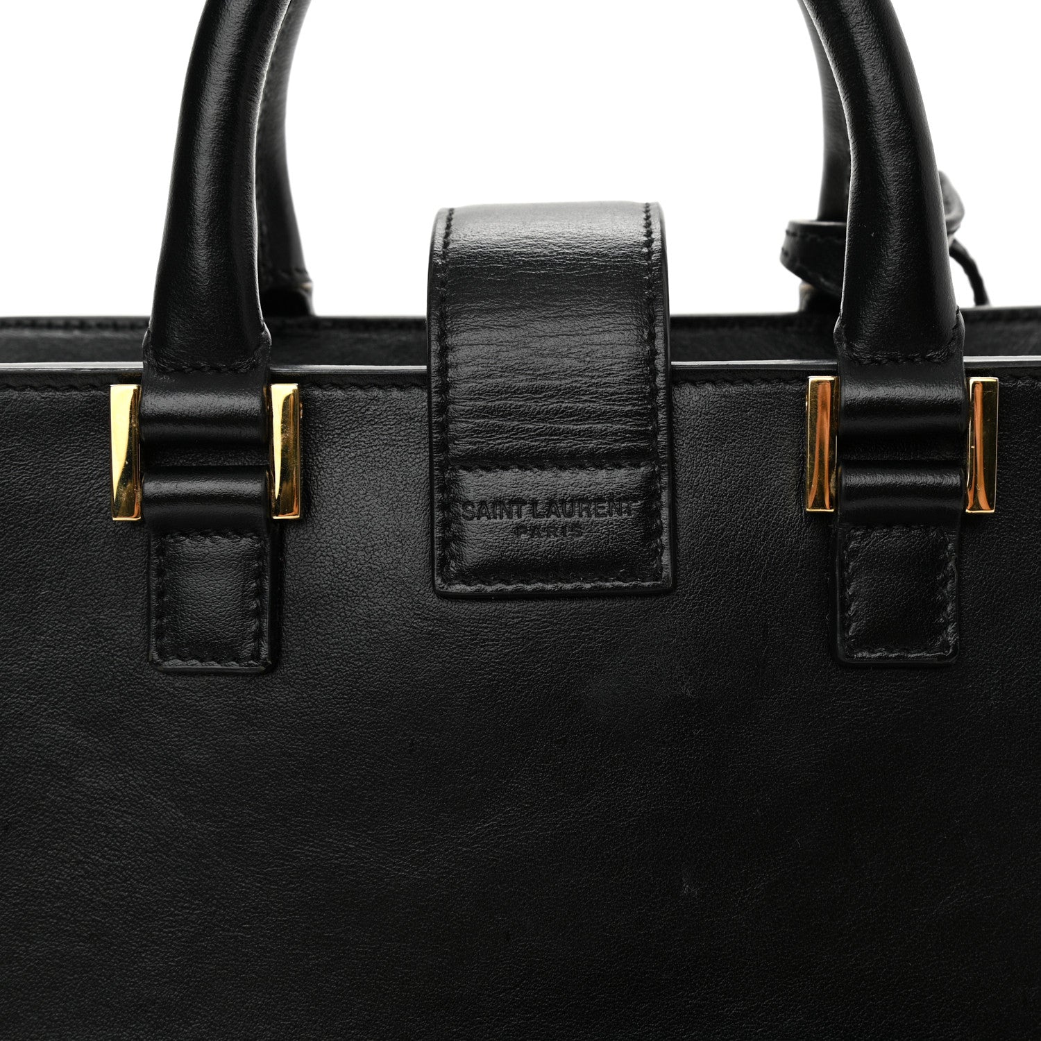Saint Laurent Calfskin Monogram Baby Cabas Black 11 of 11