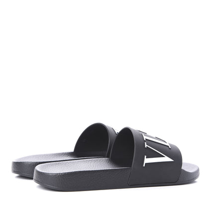 Valentino Garavani Rubber VLTN Pool Slide Sandals 43 Black 4 of 9
