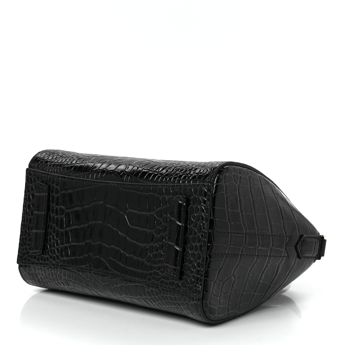 Calfskin Crocodile Embossed Mini Antigona Deep Blue