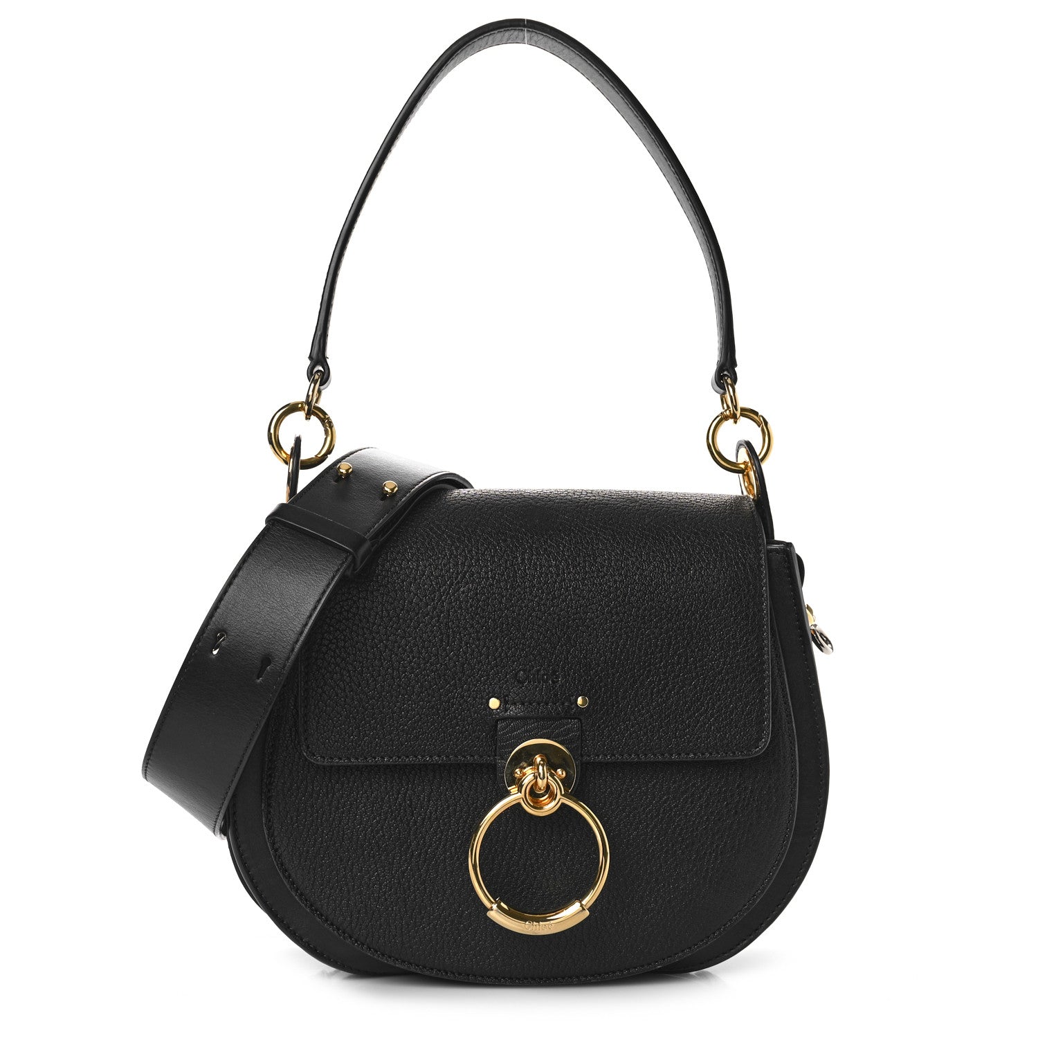 Chloe Grained Calfskin Large Tess Bag Black 1 of 9