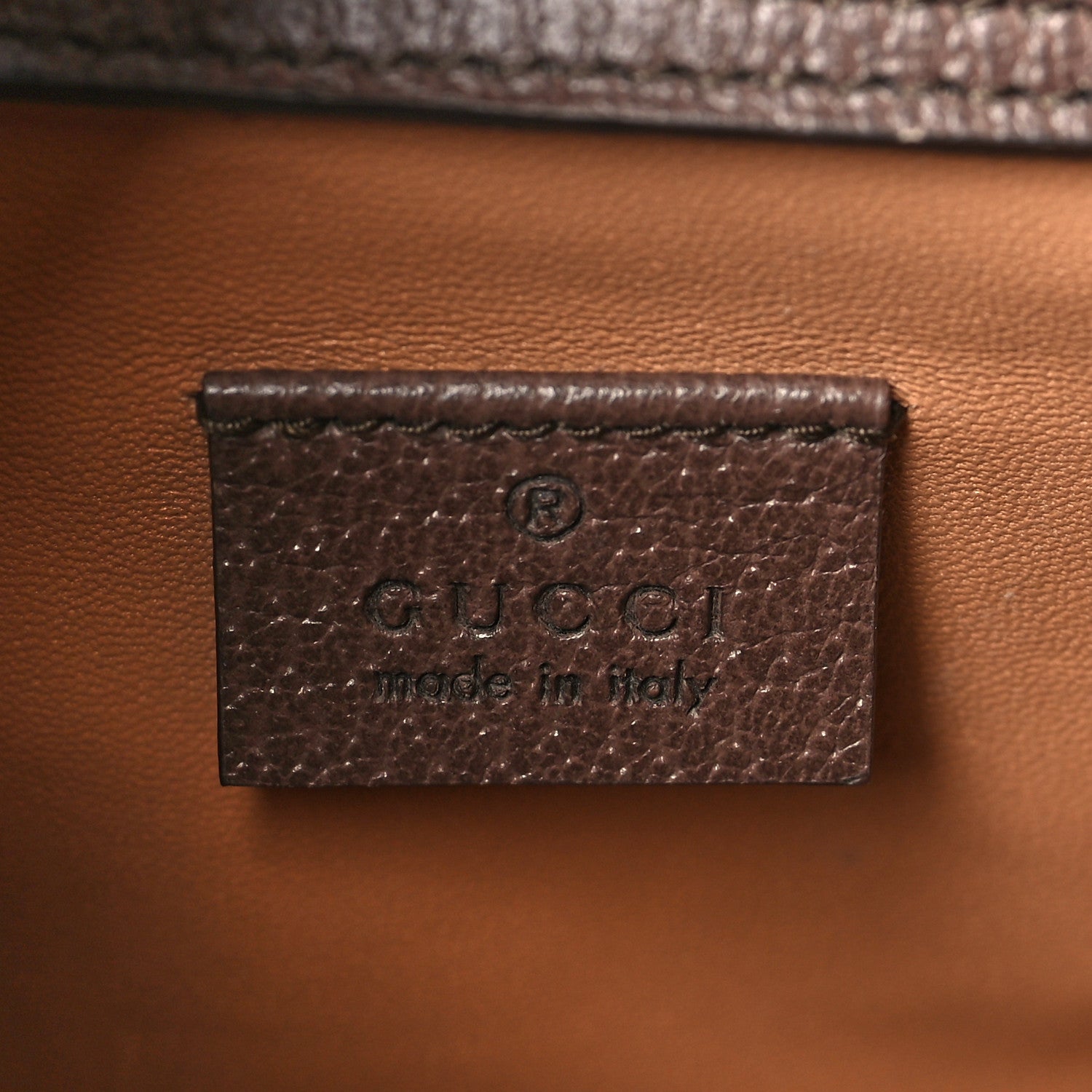 Gucci Monogram Jumbo GG Textured Dollar Calfskin Mini Diana Tote Bag Camel Ebony New Acero 6 of 10