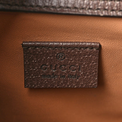 Gucci Monogram Jumbo GG Textured Dollar Calfskin Mini Diana Tote Bag Camel Ebony New Acero 6 of 10