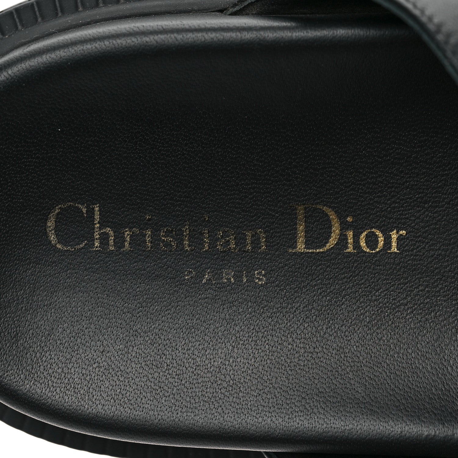 Christian Dior Lambskin Dioract 10mm Slide Sandals 39.5 Black 5 of 7