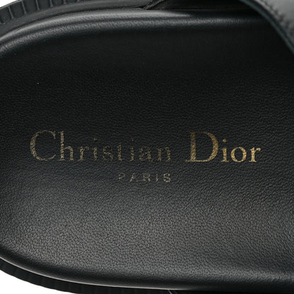Christian Dior Lambskin Dioract 10mm Slide Sandals 39.5 Black 5 of 7
