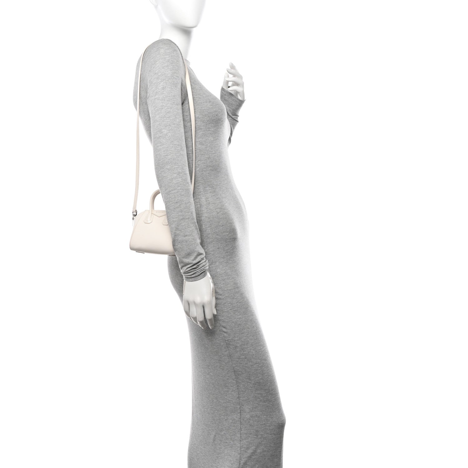 Givenchy Shiny Lord Calfskin Micro Antigona Ivory 2 of 10