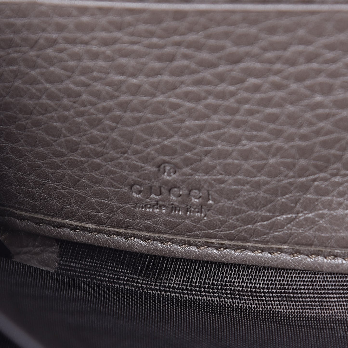 Dollar Calfskin Bamboo Tassel Zip Around Wallet Grey Field