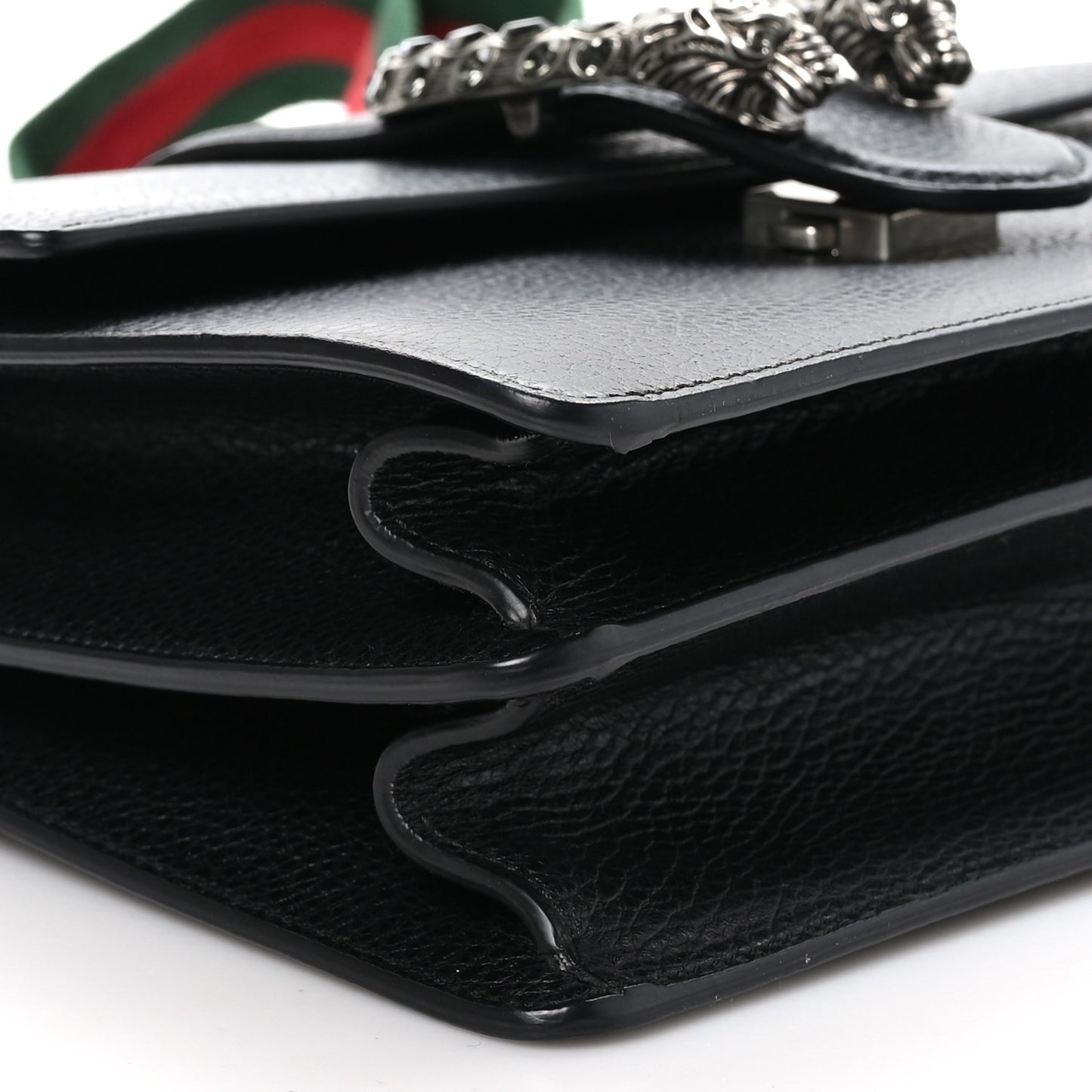 Dollar Calfskin Crystal Web Medium Dionysus Bamboo Top Handle Bag Black Black Diamond