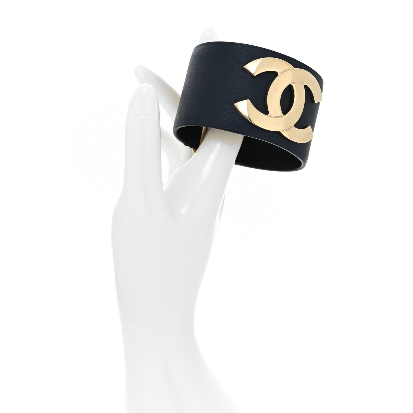 Calfskin CC Wide Cuff S Navy