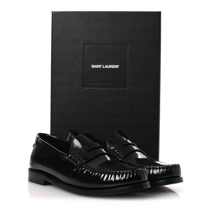 Saint Laurent Magnum Lux Calfskin Le Loafer 15 Moccasins 38 Black 11 of 11