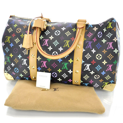 Louis Vuitton Monogram Multicolor Keepall 45 Black 3 of 9