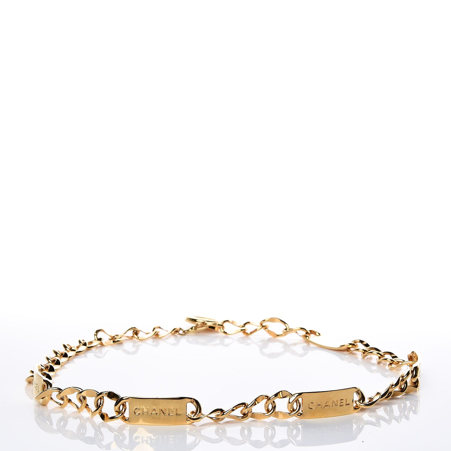 Chain CC Medallion Belt Gold