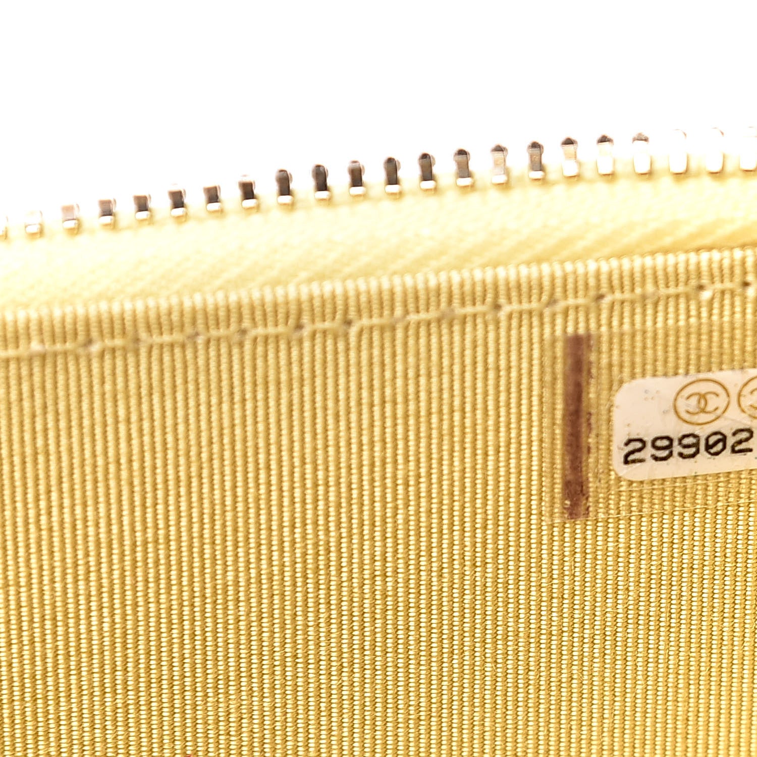 Chanel Caviar Quilted Mini Vanity Case With Chain Yellow 7 of 10