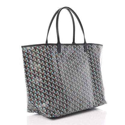 Goyard Goyardine Saint Louis Claire Voie GM Black Blue 4 of 9