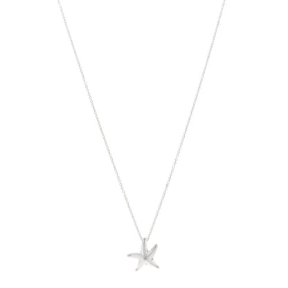 Tiffany Sterling Silver 15mm Elsa Peretti Starfish Pendant Necklace 1 of 4