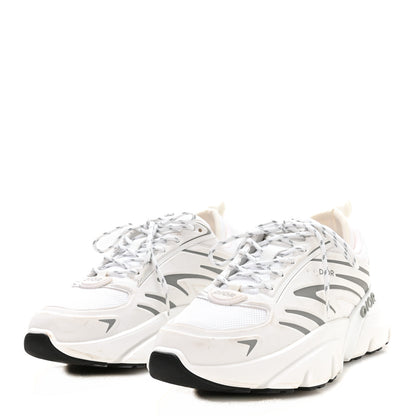 Christian Dior Technical Mesh Calfskin Mens B30 Sneakers 44.5 White Light Grey 4 of 9