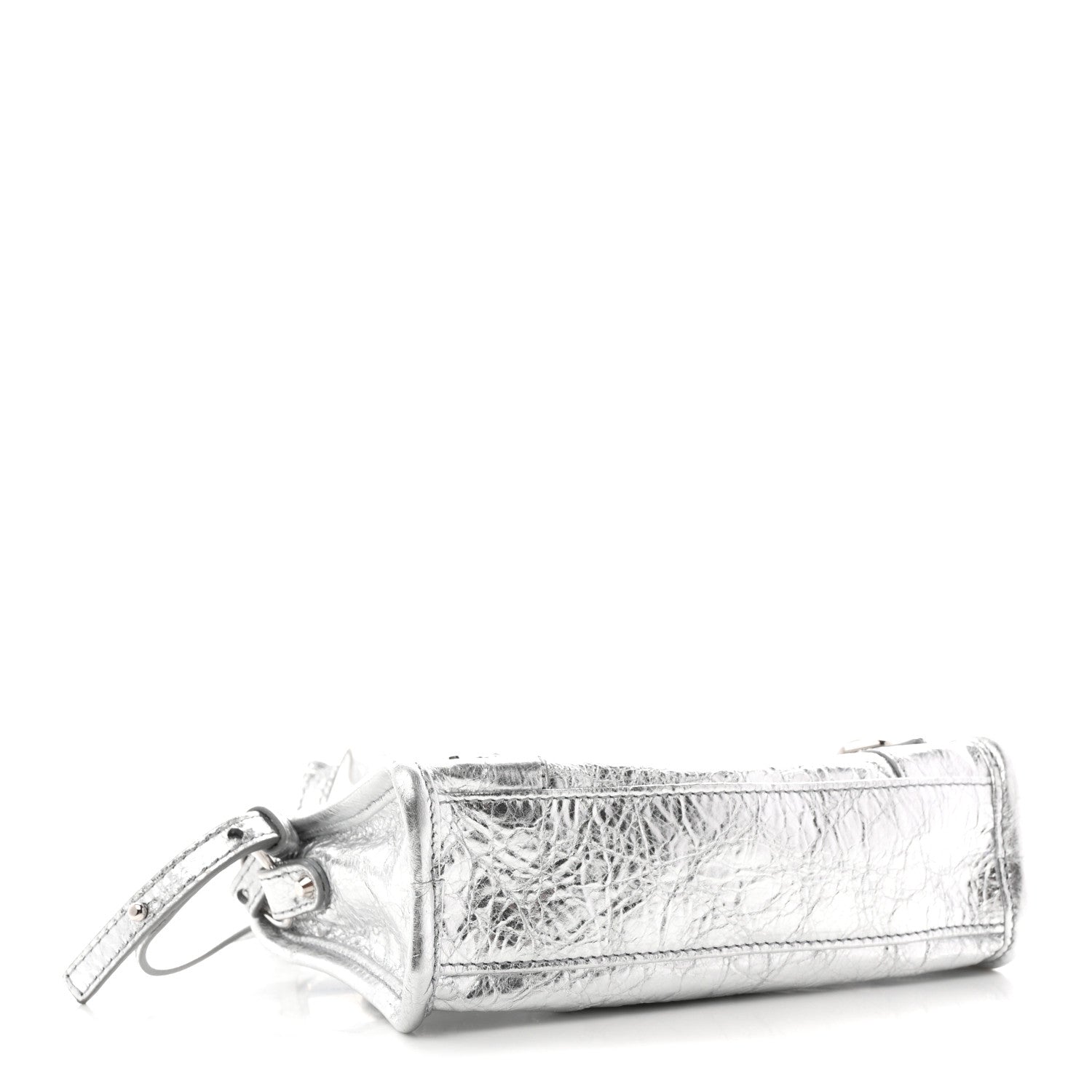 Balenciaga Metallized Arena Lambskin Classic Hardware Nano Le City Silver 4 of 10