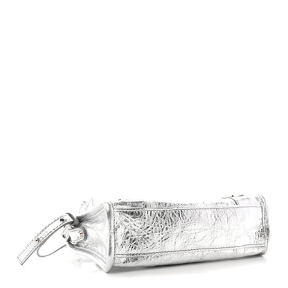 Balenciaga Metallized Arena Lambskin Classic Hardware Nano Le City Silver 4 of 10