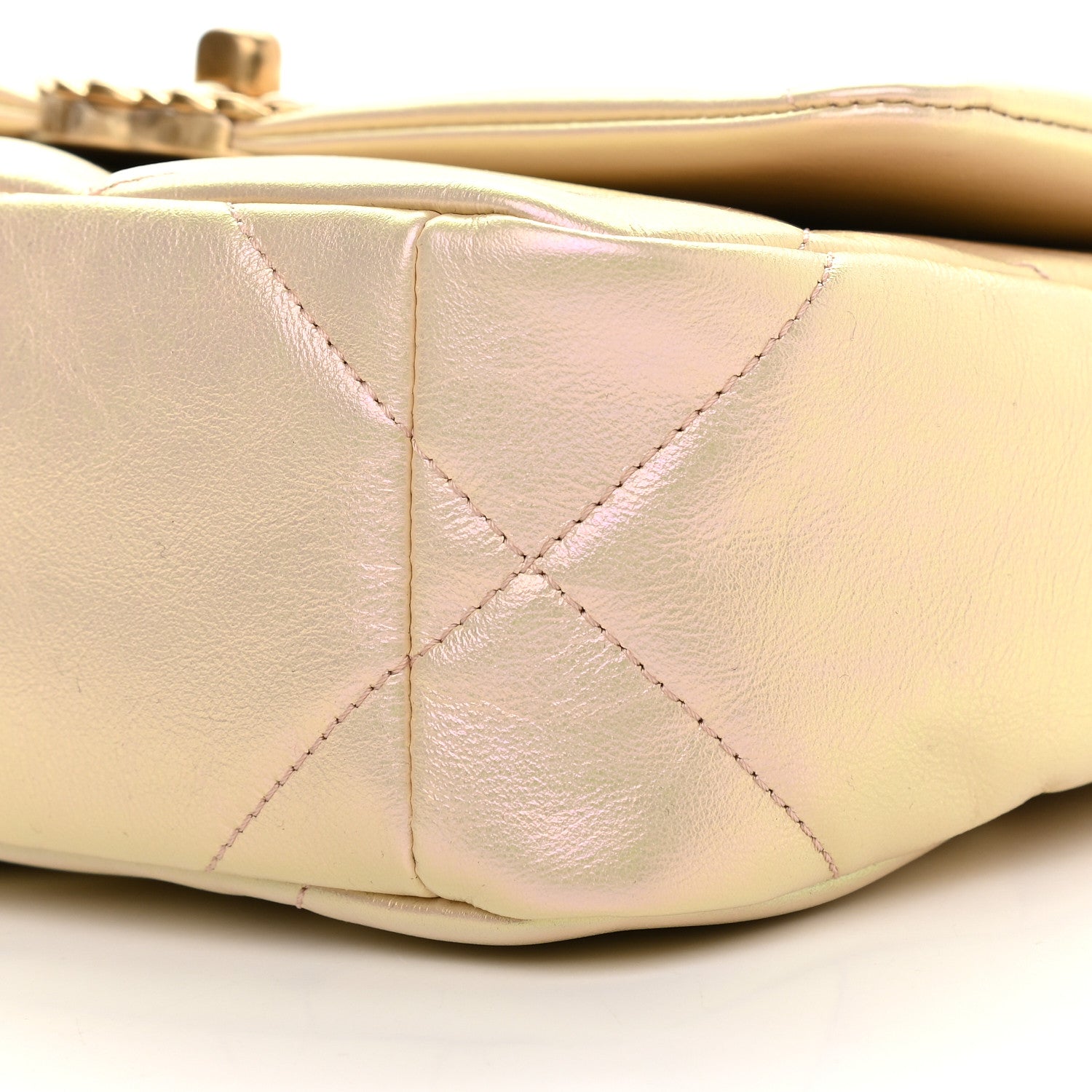 Chanel Iridescent Lambskin Quilted Medium Chanel 19 Flap Pink 9 of 9