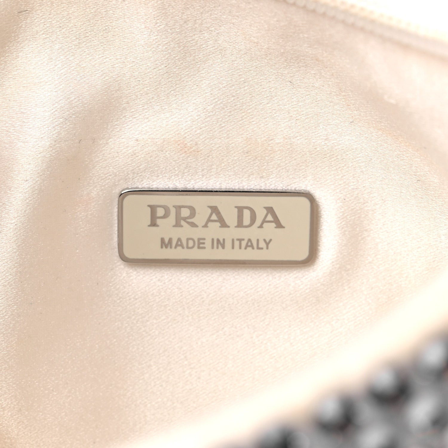 Prada Satin Crystal Mini Re-Edition 2000 Bag White 6 of 12