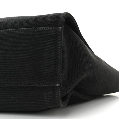 Chanel Canvas Pearl Medium Deauville Tote Black 10 of 13