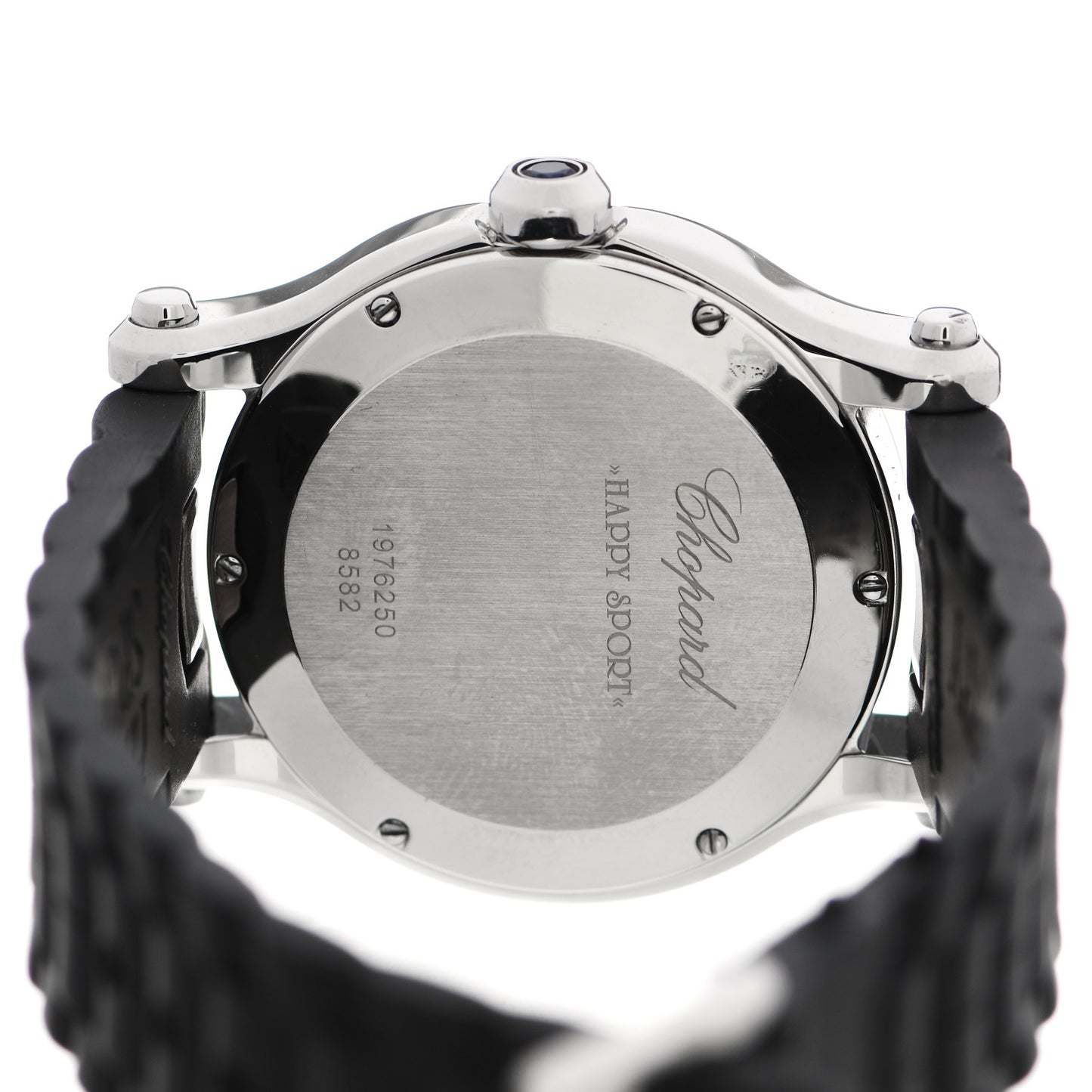 Stainless Steel Rubber 5 Diamond 36mm Happy Sport Quartz Watch