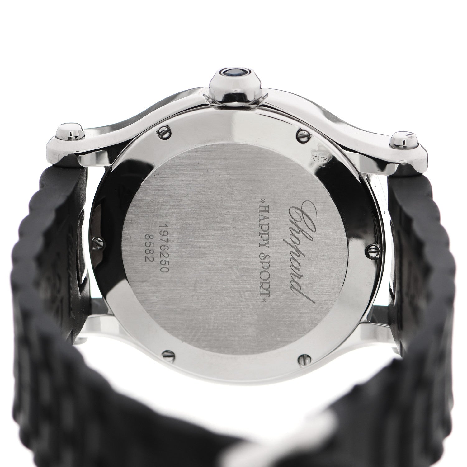 Chopard Stainless Steel Rubber 5 Diamond 36mm Happy Sport Quartz Watch 4 of 5