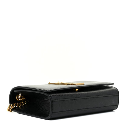 Saint Laurent Grain De Poudre Small Monogram Kate Satchel Black 4 of 18