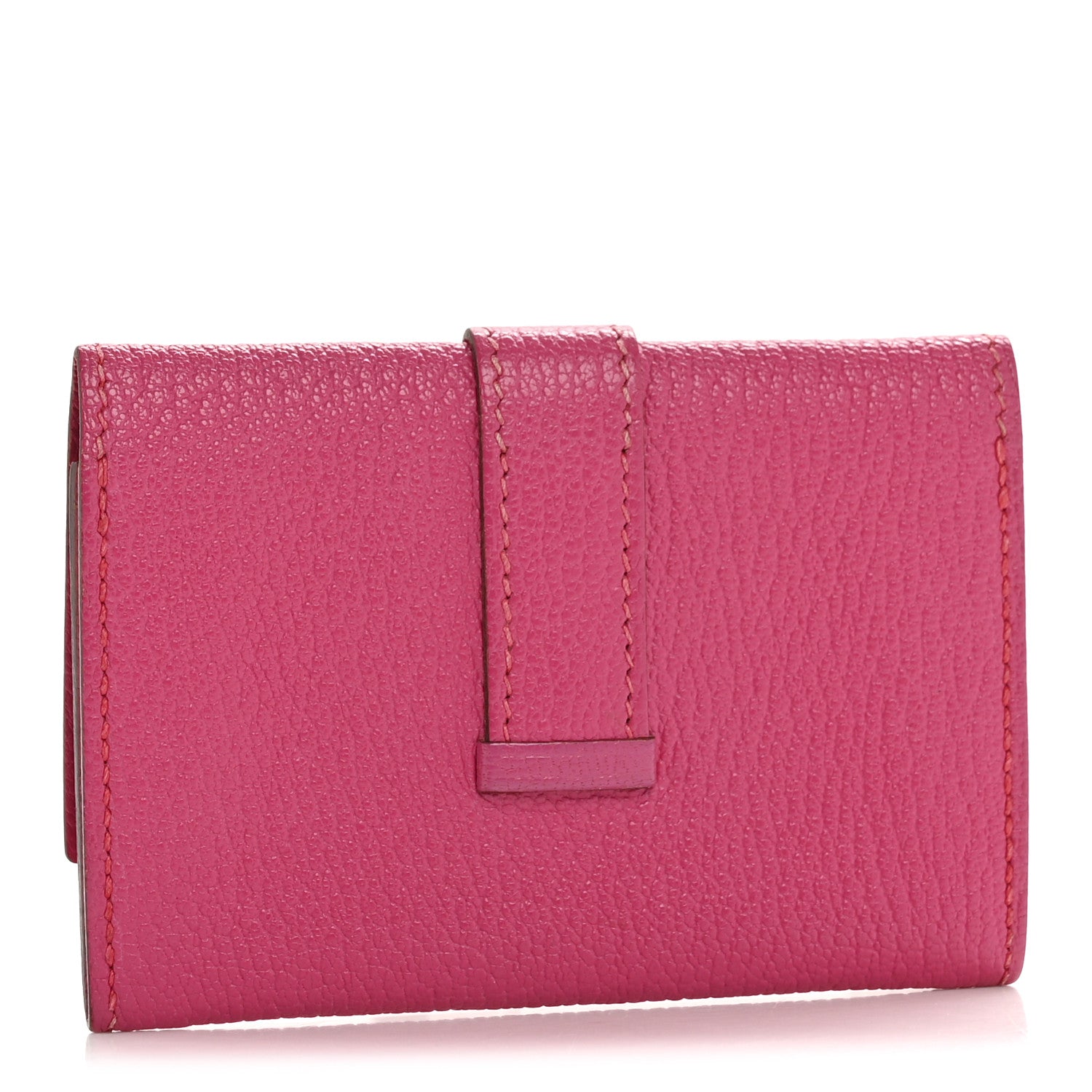 Hermes Chevre Mysore Bearn Card Case Wallet Rose Shocking 3 of 10