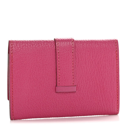Hermes Chevre Mysore Bearn Card Case Wallet Rose Shocking 3 of 10
